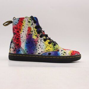 Dr Martens Hackney Boots Women's 6 Sneakers Splatter Paint Boots